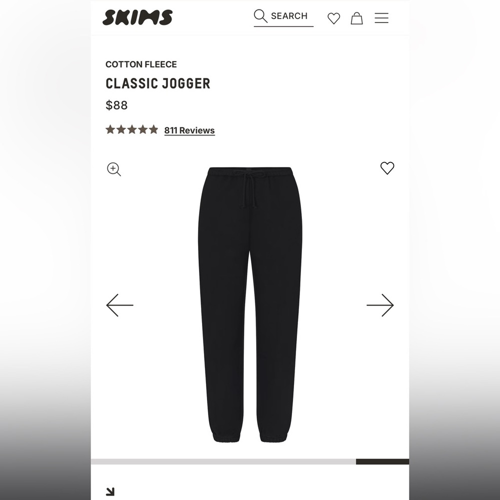 Skims BOYFRIEND JOGGERS IN ONYX*